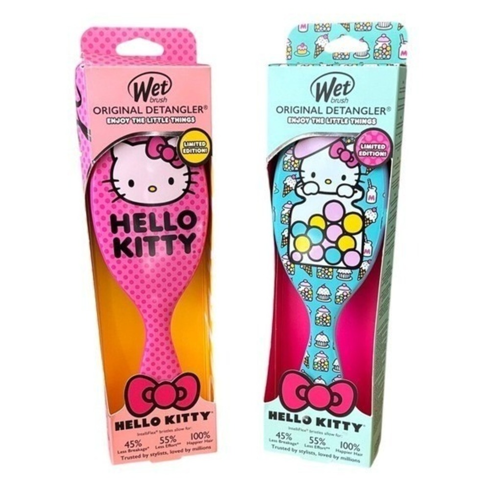 Hello Kitty Wet Brush Set Limited Edition Set (2)- Pink and Blue NEW